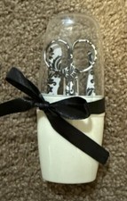 Floral Blank White Manicure Pedicure Nail Care Travel Set, beauty, self-care