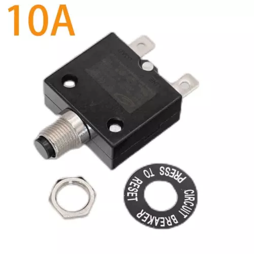 3x NUEVO 10 Amp Botón Pulsador Interruptor Térmico 12-50V DC 125-250V Voltios AC 10A - Imagen 5 de 17