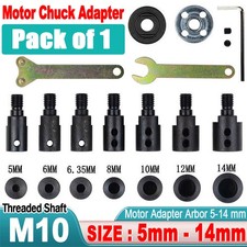 Fits Shopsmith Lathe Spindle Adapter 4mm-12mm Threads M10 Smooth Motor Arbor