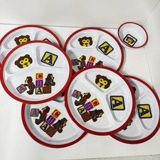 Vintage Kids Melamine Small Fry Originals ABCs Divided Plate- 3 sections Lot   