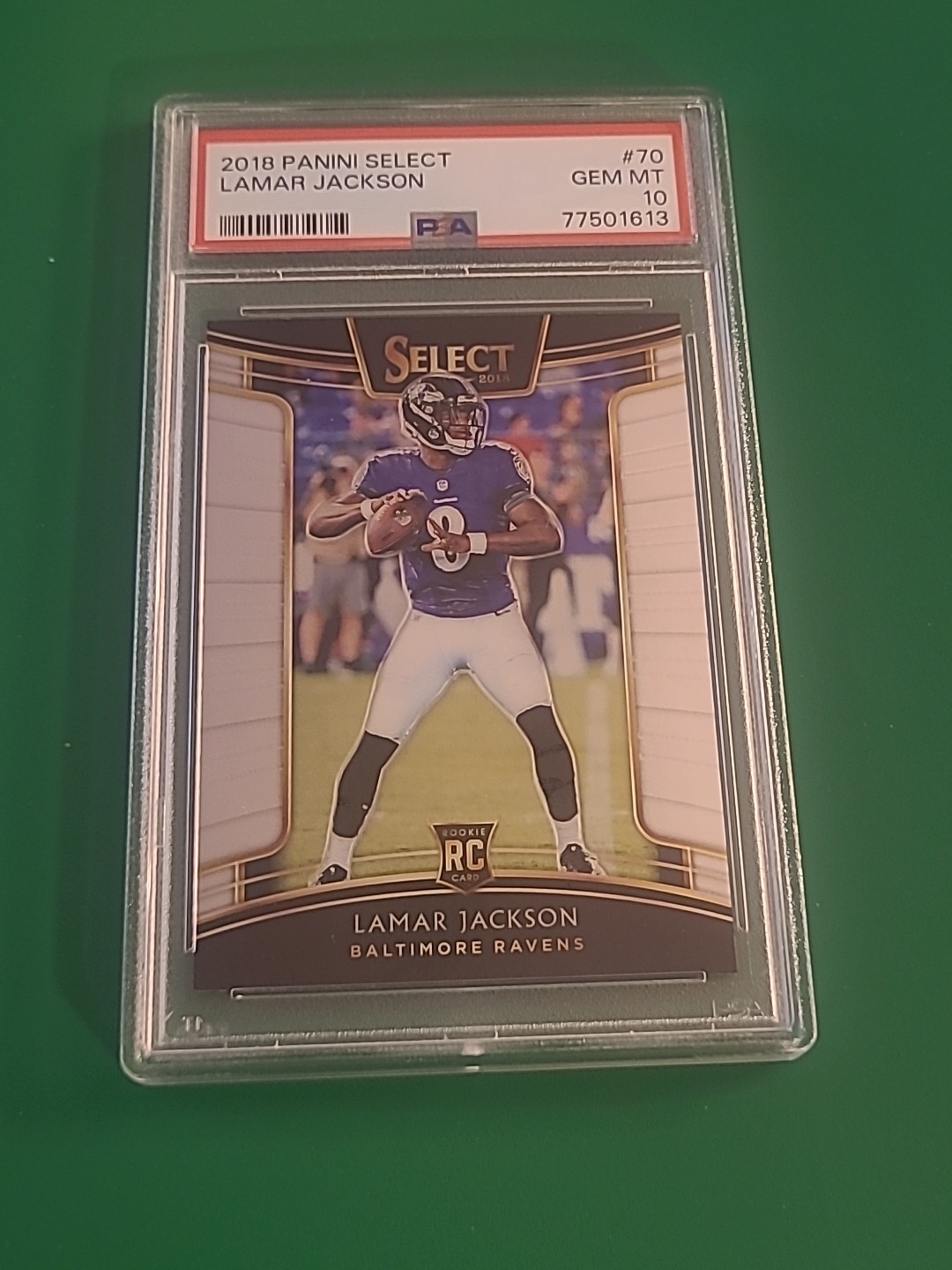 2018 Lamar Jackson PSA 10 Panini Select - Concourse RC#70 Ravens