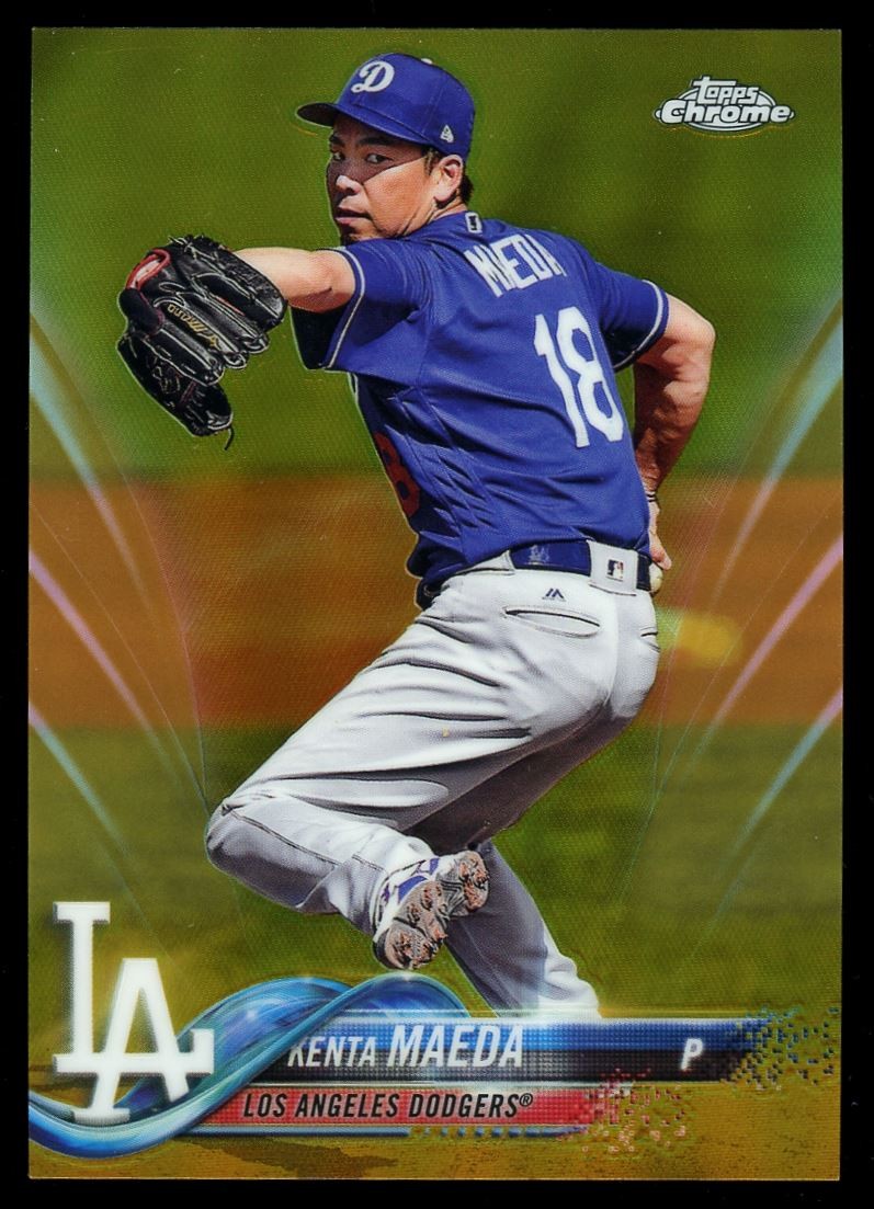 2018 Topps Chrome Gold Refractor #181 Kenta Maeda /50