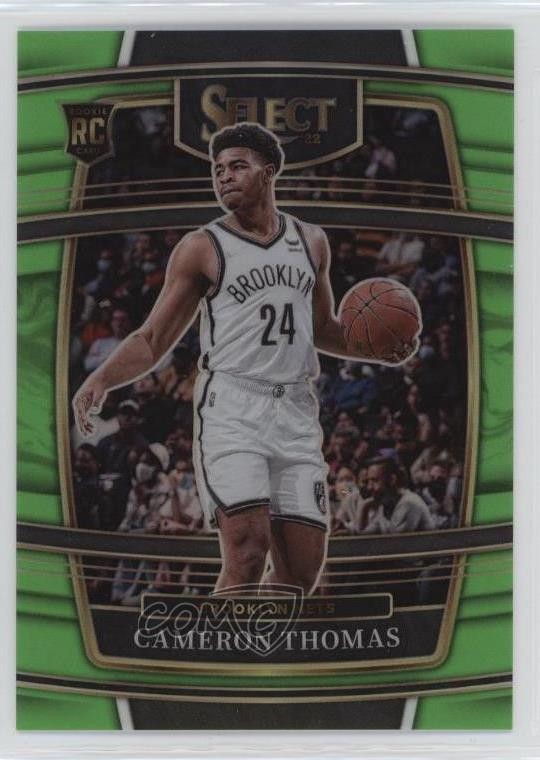 2021-22 Panini Select Concourse Neon Green Prizm 54/75 Cameron Thomas #21 0zu6
