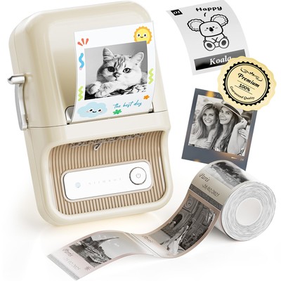 Sticker Printer, B21 Pro Portabel Sticker Maker, Bluetooth Label Maker, 300DP...