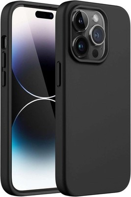 JETech Handyhülle, Silikon-Schutzhülle für das iPhone 14 Pro, schwarz