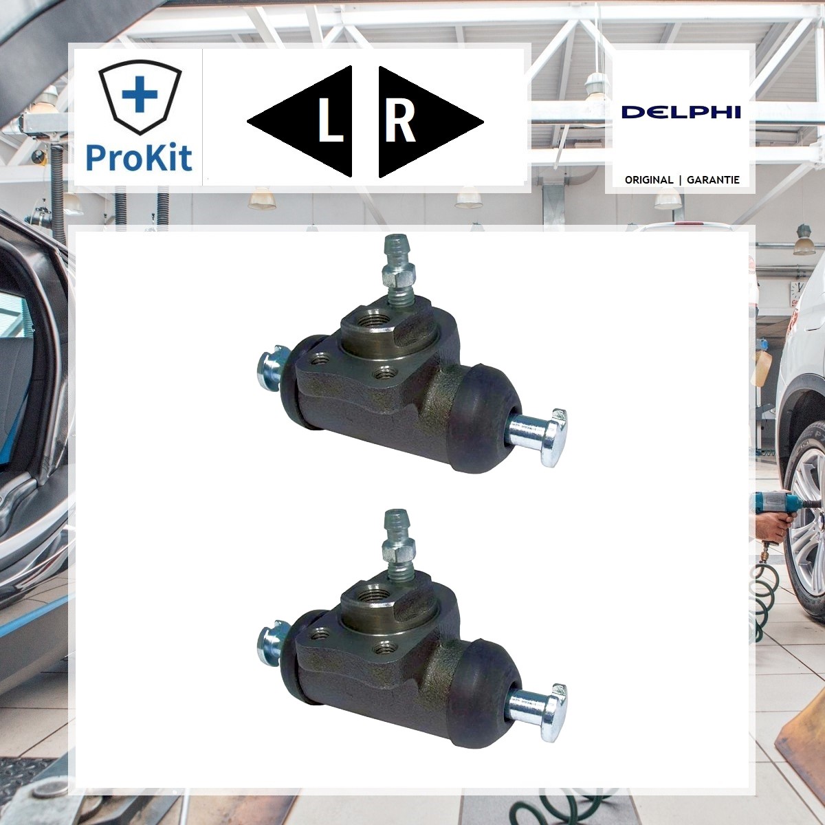 2x ORIGINAL® Delphi Radbremszylinder Hinten für Opel CORSA B TIGRA KADETT E CC