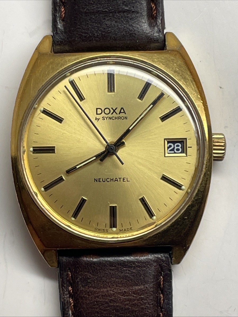 Doxa by Synchron Neuchatel Watch Swiss Handwinding 17J GP Cal. AS
