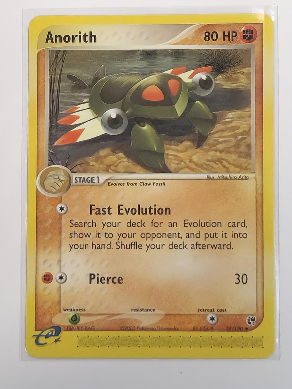 Anorith 27/100 Uncommon Sandstorm Pokemon Near Mint