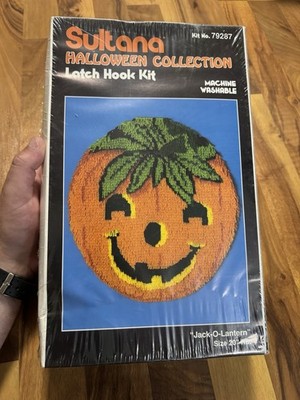 Vintage Sultana Halloween Latch Hook Kit Sealed Jack-O-Lantern FREE SHIPPING