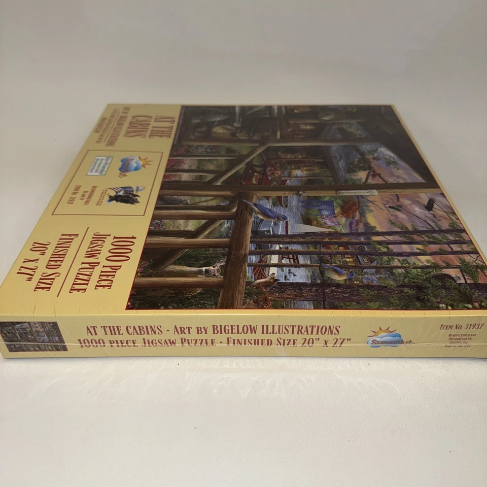 Puzzle SunsOut "En las Cabañas" 1000 Piezas, Arte Por Bigelow Ilustraciones -Sellado Foto 3 de 4