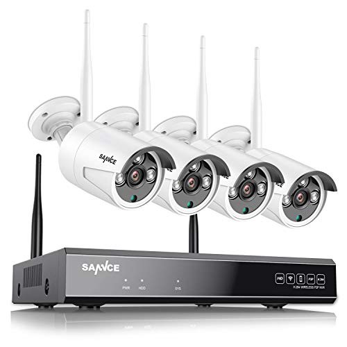 SANNCE Wireless CCTV Security Camera System 8CH 5MP NVR Recorder with 4x 3MP