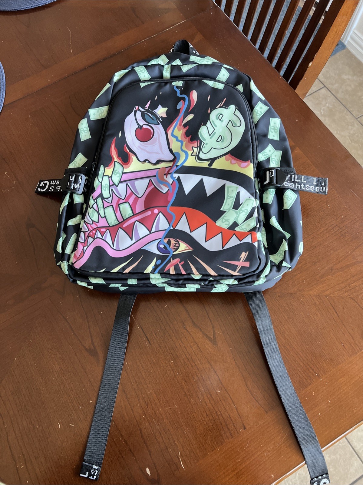 Spray Ground Pac-Man Ghost Gang Backpack School Bag Travel Bag