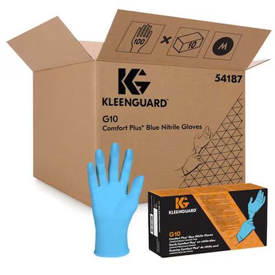 Kleenguard 54187 G10, Disposable Gloves, 4 Mil Palm, Nitrile, Powder-Free, M (