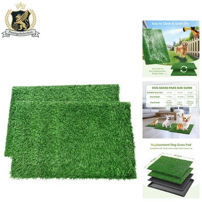Easy Clean 14x18 Inch Dog Grass Pads for Potty Tray - No Mess & Fast Drainage