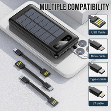 Power Bank Solare 68000 mAh, Batteria Esterna Portatile 3.0A con Ricarica Rapida