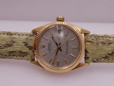 ROLEX O.P. DATE 31 MID-SIZE 6827 18KT GOLD LINEN DIAL '1972 AUTOMATIC TOP WATCH 4