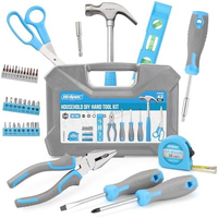Hi-Spec Werkzeugset. Kleiner Werkzeugkoffer GefüLlt Mit Blauen Werkzeugen Und Sc