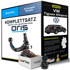 Für VW Tiguan Allspace BW2, BJ2 Anhängerkupplung abnehmbar +eSatz 7pol 17- Kit