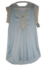 Lace Vintage Nightgown New Pajama Gilligan O'Malley Donna Richard Blue L