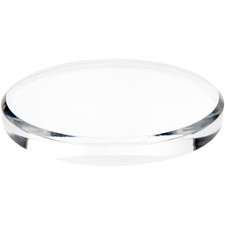 Plymor Clear Acrylic Beveled Round Display Base, 9" W x 9" D x 1" H