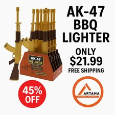 AK-47 BBQ LIGHTERS- Refillable 15" BBQ Lighter-COUNT 1