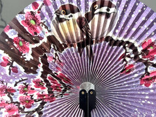 Elegant Vintage Asian Folding Hand Fan China ...
