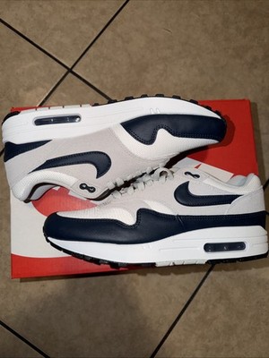 Nike Air Max 1 Essential Summit White Armory Navy FZ5808-103 Size 8
