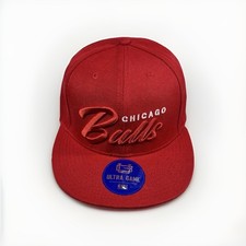 Chicago Bulls NBA Men's Snapback Cap Hat Red One Size