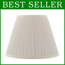 Empire Spider Lamp Shade, Mushroom Pleated White, 7x13x10"