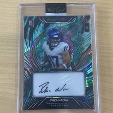 Wild Card Wildchrome Puka Nacua Rookie Autographed Serial Numbered 1/1