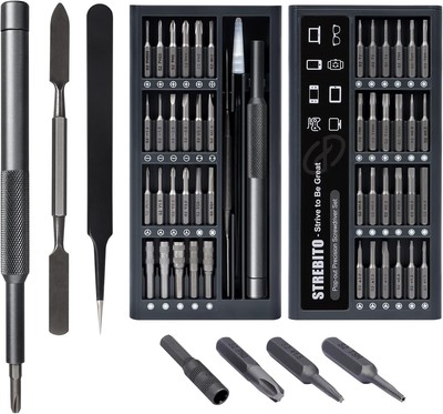 STREBITO Micro Screwdriver Set 50 in 1 Precision 50 1, 50 1 Normal Bits 