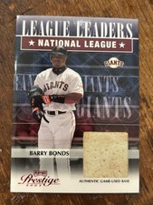 2003 playoff prestige league leaders game used base barry bonds /250