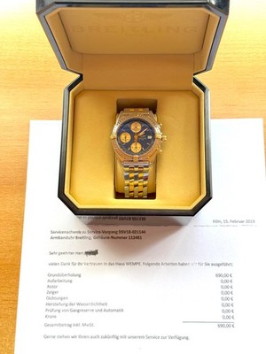 Breitling Chronomat B 13050 Stahl /Gold - Service-