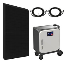 Complete 5kW off-grid power system with 5kWh battery and 2.5kW solar array