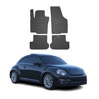 Omac Gummi FußMatten FüR VW Beetle 2011-2019 Automatten Gummi Schwarz 4Tlg