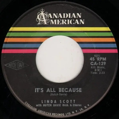 Linda Scott I Dont Know Why / Its All Because Vinyl Single 7inch Canadian A