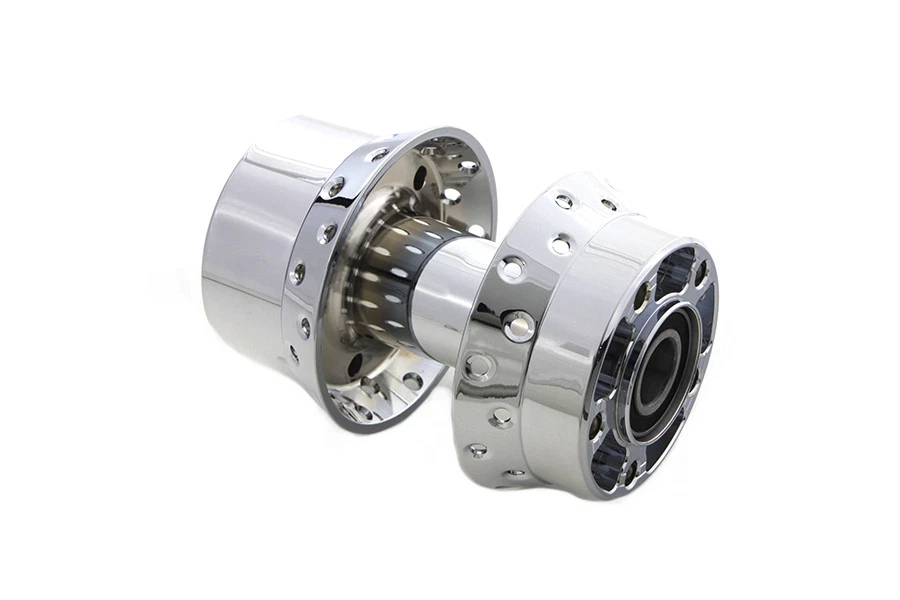 Buje de rueda trasero cromado cojinetes de 25 mm para Harley Davidson Foto 2 de 3