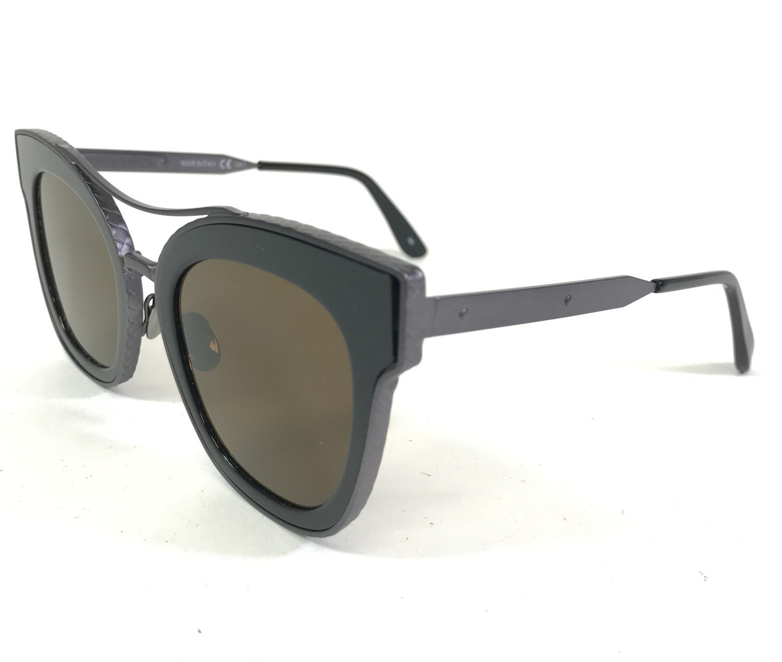 Bottega Veneta Sunglasses BV0012S 003 Black Ruthenium Frames with Brown Lenses thumbnail 4