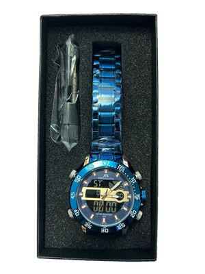 MEGALITH Mens Watch Digital Waterproof Stainless Steel Big Face LED 