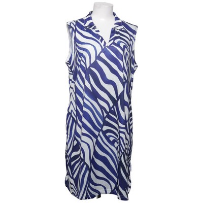 Func Factory, Kleid, Größe: 46, Blau/Weiß, Polyester, Zebra, Damen #UoD