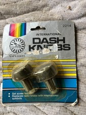 Vintage Cal Custom 2214 Nos 2 Piece Chrome Dash Radio Knob Set