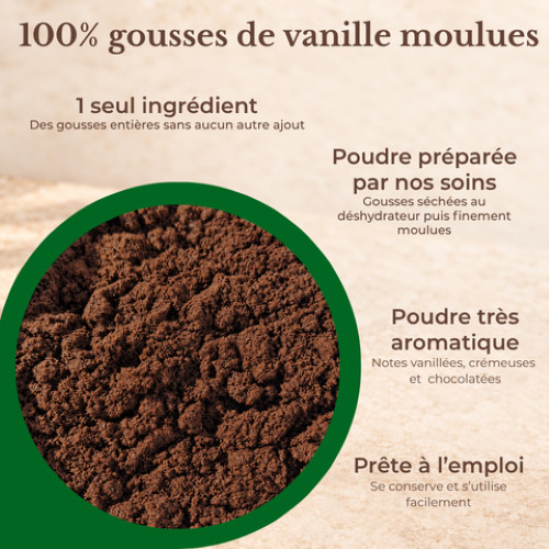 100 g Poudre de Vanille Origine Madagascar-Ouganda 2