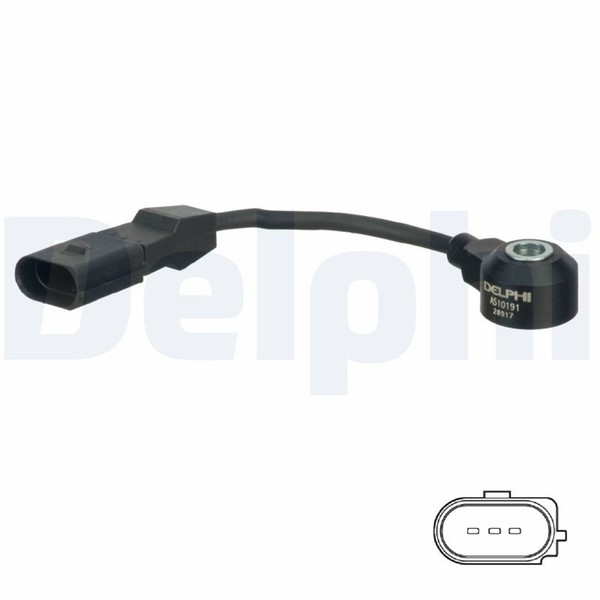Klopfsensor Delphi AS10191 FüR Seat Audi Skoda Vw 8L1 1J2 Golf 1J1 A3 Bora 1J5 4-image