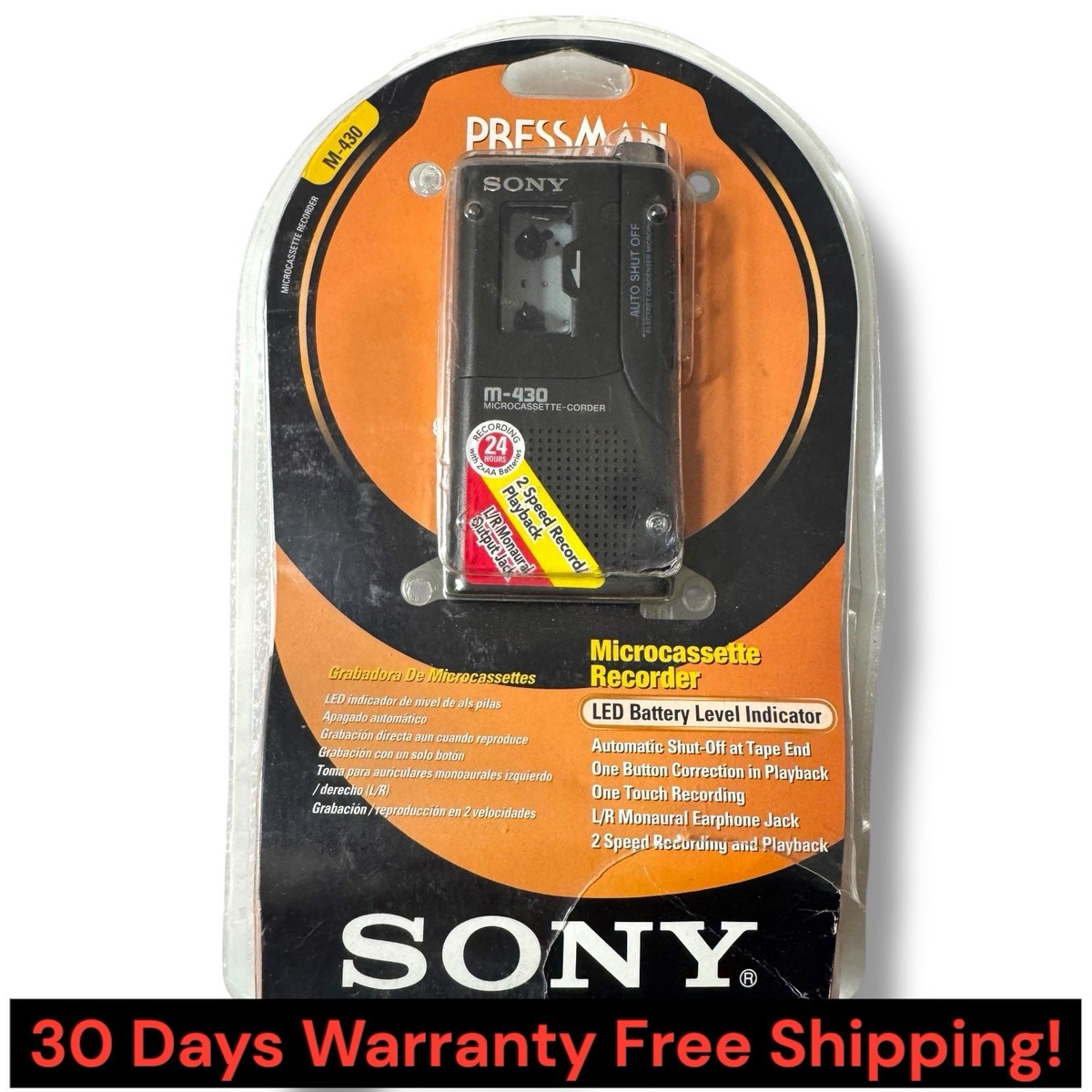 Sony Pressman Micro-Cassette Recorder M-527v by Sony Sony Pressman