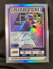 2022 Panini Elite Extra Edition College Tickets Chase DeLauter #CTO-9 Auto /25