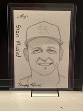 2012 Leaf Best Of Baseball 1/1 Sketch Card Stan Musial By Tempy Moore