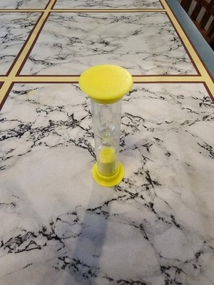 Replacement Yellow Three Minute 3m Egg Sand Timer for Vintage Board Games - New