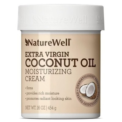 NatureWell Coconut Oil Moisturizing Cream 16 Ounce Hydrating Body Cream