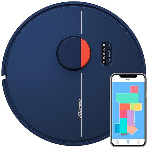 Bobsweep PET24-7-213-Navy Dustin Wi-Fi Connected Self-Emptying Robot Vacuum and