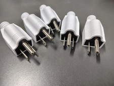 5x AC Plugs 15A 125V 3 Prong Grounded Residential Grade Plug Nema 5-15P White